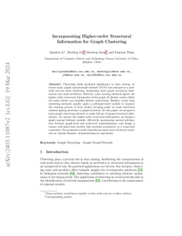 Incorporating Higher-order Structural Information for Graph Clustering