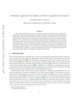 Stochastic approach for elliptic problems in perforated domains