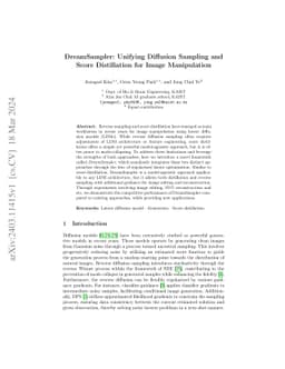 DreamSampler: Unifying Diffusion Sampling and Score Distillation for
  Image Manipulation