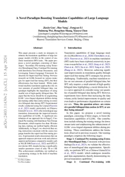 A Novel Paradigm Boosting Translation Capabilities of Large Language
  Models