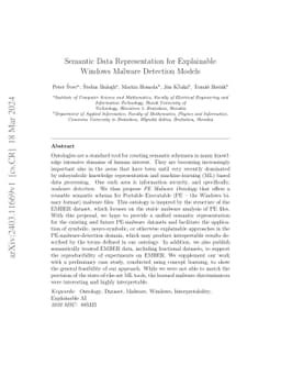 Semantic Data Representation for Explainable Windows Malware Detection
  Models