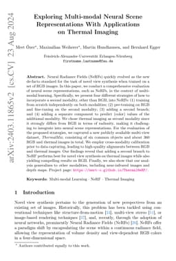 Exploring Multi-modal Neural Scene Representations With Applications on
  Thermal Imaging