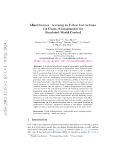 MineDreamer: Learning to Follow Instructions via Chain-of-Imagination
  for Simulated-World Control