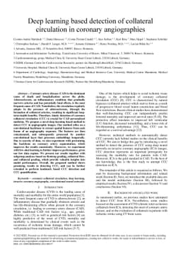 Deep learning based detection of collateral circulation in coronary
  angiographies