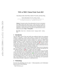 TMU at TREC Clinical Trials Track 2023