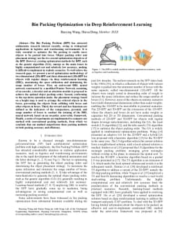 Bin Packing Optimization via Deep Reinforcement Learning