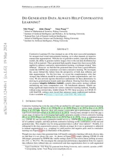 Do Generated Data Always Help Contrastive Learning?
