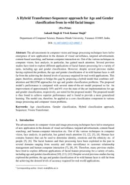 A Hybrid Transformer-Sequencer approach for Age and Gender
  classification from in-wild facial images