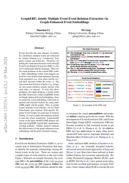 GraphERE: Jointly Multiple Event-Event Relation Extraction via
  Graph-Enhanced Event Embeddings