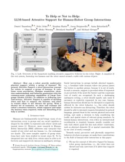 To Help or Not to Help: LLM-based Attentive Support for Human-Robot Group Interactions