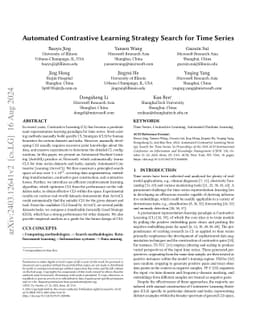Automated Contrastive Learning Strategy Search for Time Series