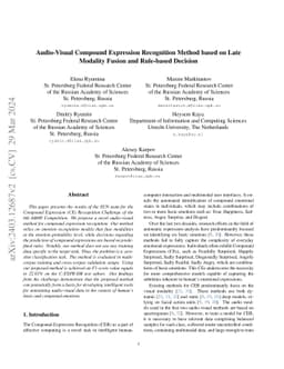 Audio-Visual Compound Expression Recognition Method based on Late
  Modality Fusion and Rule-based Decision