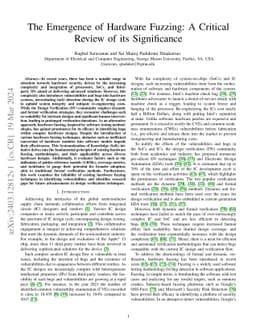 The Emergence of Hardware Fuzzing: A Critical Review of its Significance