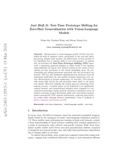 Just Shift It: Test-Time Prototype Shifting for Zero-Shot Generalization
  with Vision-Language Models