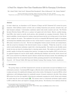 A Dual-Tier Adaptive One-Class Classification IDS for Emerging
  Cyberthreats