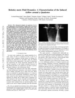 Robotics meets Fluid Dynamics: A Characterization of the Induced Airflow
  around a Quadrotor