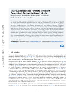 Improved Baselines for Data-efficient Perceptual Augmentation of LLMs