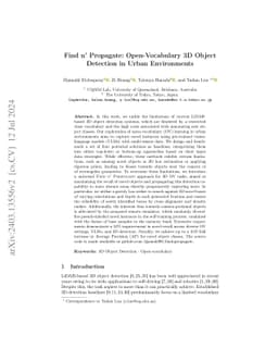 Find n' Propagate: Open-Vocabulary 3D Object Detection in Urban
  Environments