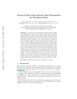 Practical End-to-End Optical Music Recognition for Pianoform Music