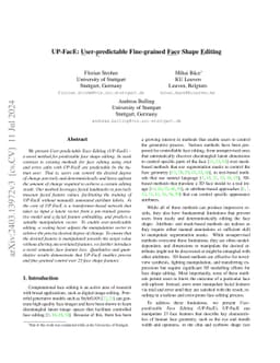 UP-FacE: User-predictable Fine-grained Face Shape Editing