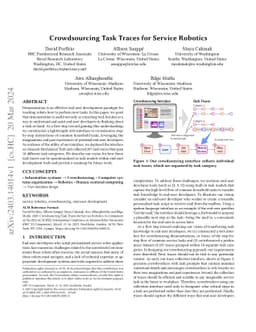 Crowdsourcing Task Traces for Service Robotics
