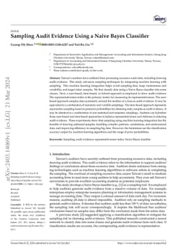 Sampling Audit Evidence Using a Naive Bayes Classifier