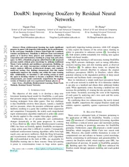 DouRN: Improving DouZero by Residual Neural Networks