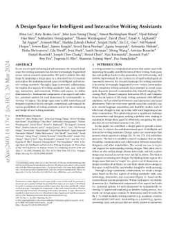 A Design Space for Intelligent and Interactive Writing Assistants