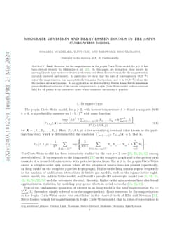 Moderate Deviation and Berry-Esseen Bounds in the $p$-Spin Curie-Weiss
  Model