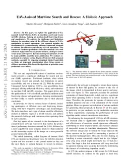 UAV-Assisted Maritime Search and Rescue: A Holistic Approach