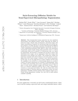 Style-Extracting Diffusion Models for Semi-Supervised Histopathology
  Segmentation