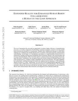 Extended Reality for Enhanced Human-Robot Collaboration: a
  Human-in-the-Loop Approach
