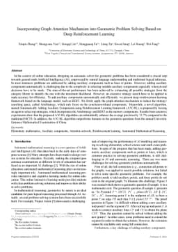 Incorporating Graph Attention Mechanism into Geometric Problem Solving
  Based on Deep Reinforcement Learning