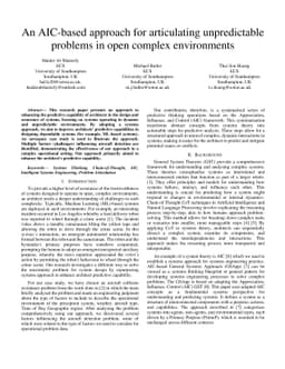 An AIC-based approach for articulating unpredictable problems in open
  complex environments