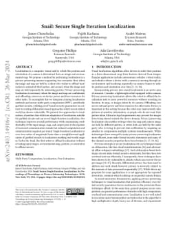 Snail: Secure Single Iteration Localization