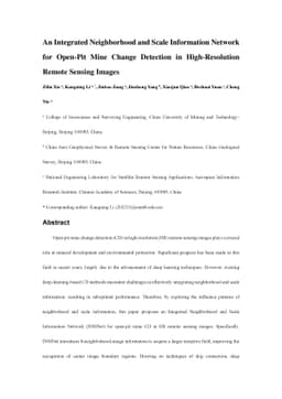 An Integrated Neighborhood and Scale Information Network for Open-Pit
  Mine Change Detection in High-Resolution Remote Sensing Images