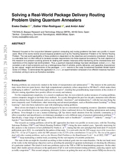 Solving a Real-World Package Delivery Routing Problem Using Quantum
  Annealers