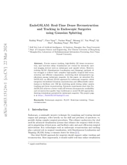 EndoGSLAM: Real-Time Dense Reconstruction and Tracking in Endoscopic
  Surgeries using Gaussian Splatting