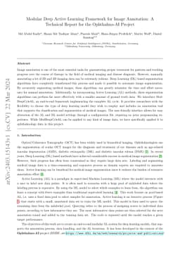 Modular Deep Active Learning Framework for Image Annotation: A Technical
  Report for the Ophthalmo-AI Project