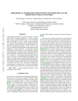 Hierarchical Information Enhancement Network for Cascade Prediction in
  Social Networks