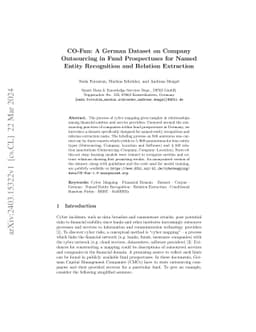 CO-Fun: A German Dataset on Company Outsourcing in Fund Prospectuses for
  Named Entity Recognition and Relation Extraction