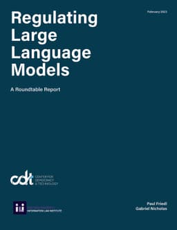 Regulating Large Language Models: A Roundtable Report