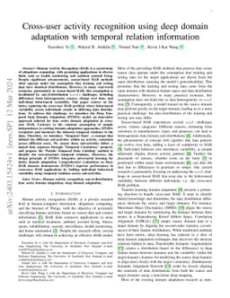 Cross-user activity recognition using deep domain adaptation with
  temporal relation information