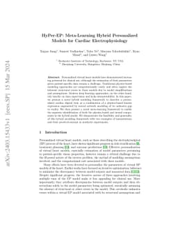 HyPer-EP: Meta-Learning Hybrid Personalized Models for Cardiac
  Electrophysiology