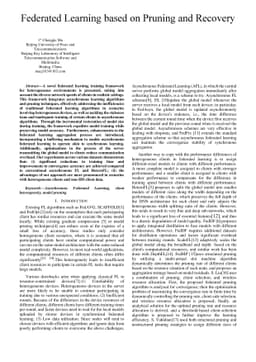 Federated Learning based on Pruning and Recovery