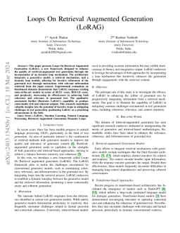 Loops On Retrieval Augmented Generation (LoRAG)