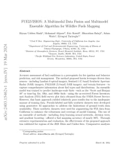 FUELVISION: A Multimodal Data Fusion and Multimodel Ensemble Algorithm
  for Wildfire Fuels Mapping