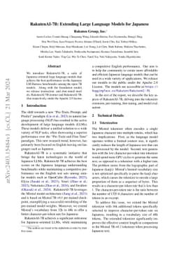 RakutenAI-7B: Extending Large Language Models for Japanese