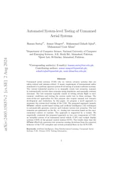 Automated System-level Testing of Unmanned Aerial Systems