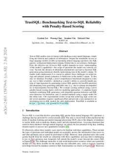 TrustSQL: Benchmarking Text-to-SQL Reliability with Penalty-Based
  Scoring